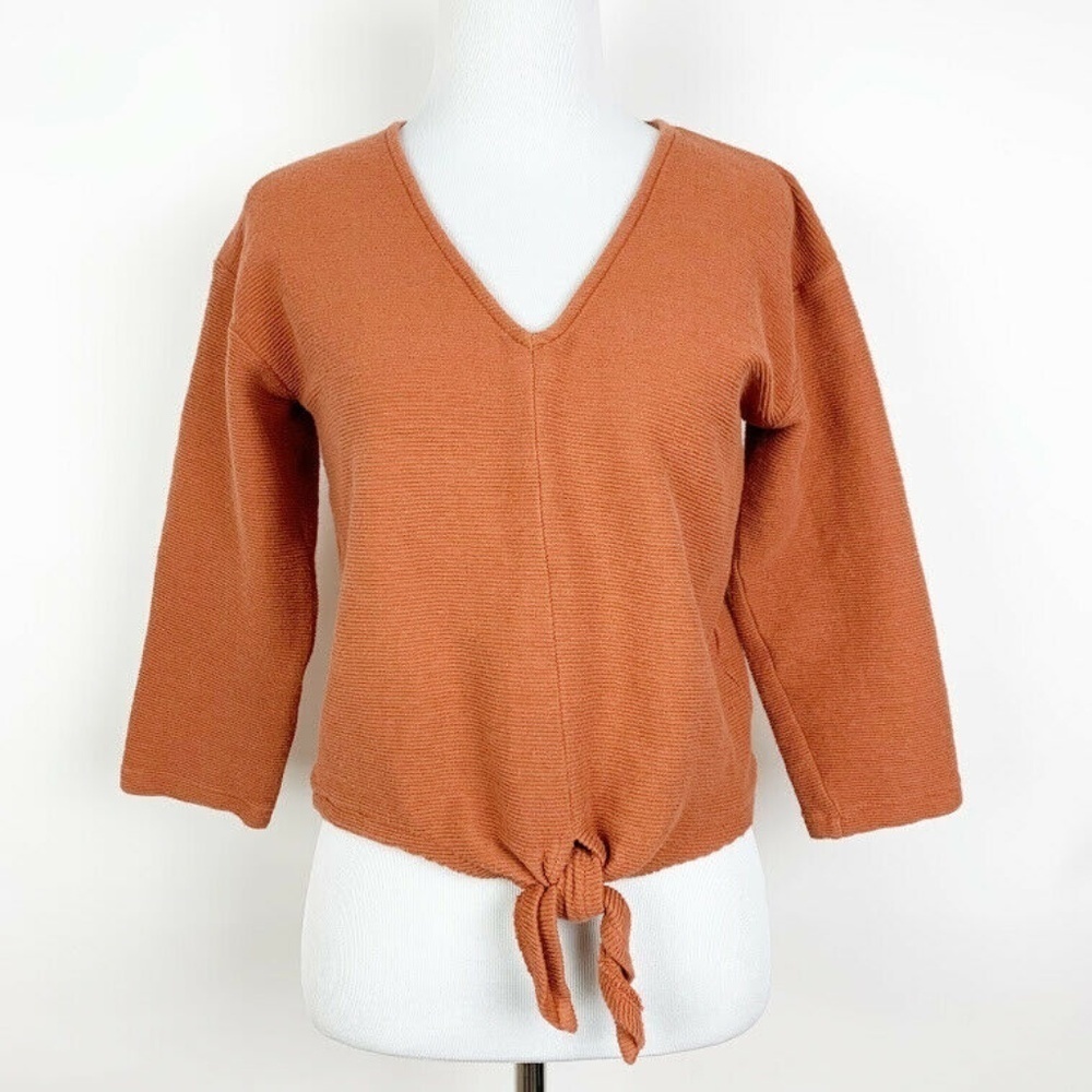 Madewell Texture & Thread Tie Front Crop Top - Picture 8 of 8